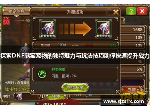探索DNF熊猫宠物的独特魅力与玩法技巧助你快速提升战力